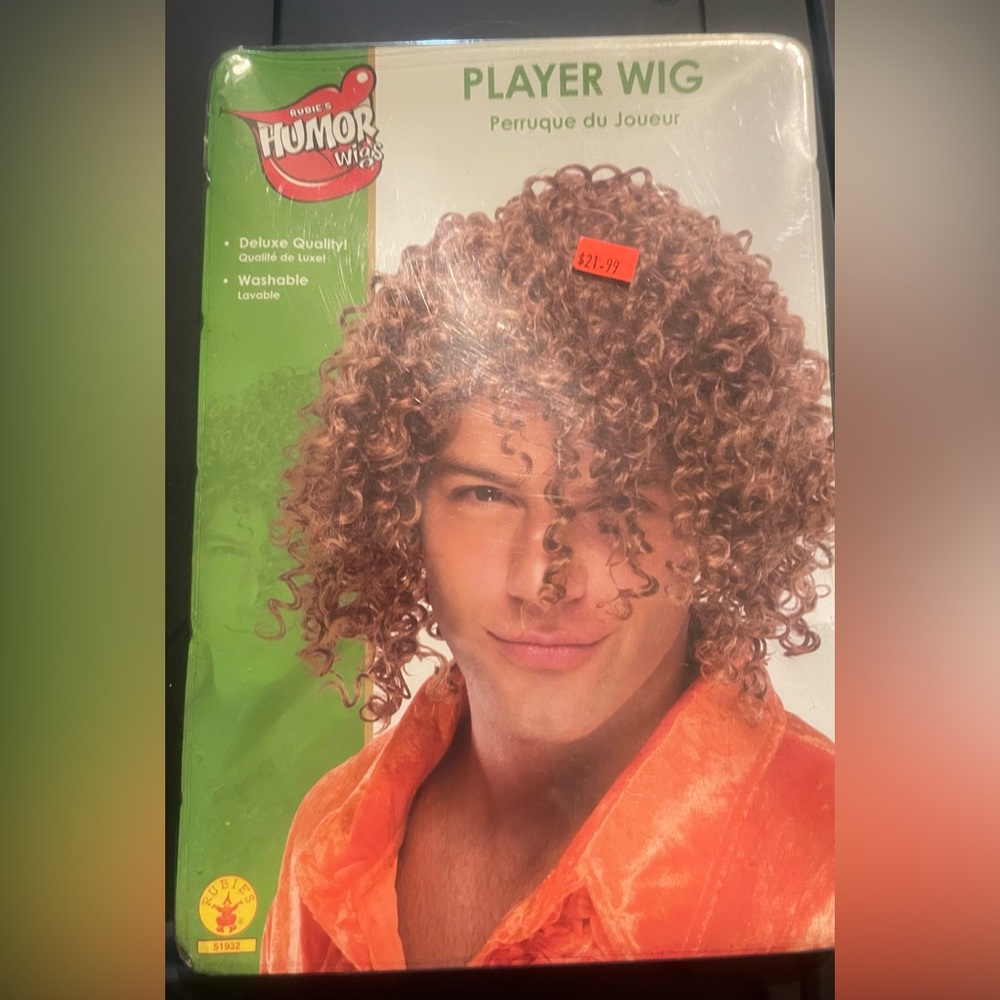 Men’s Player Wig - Curly Brown! NEW!